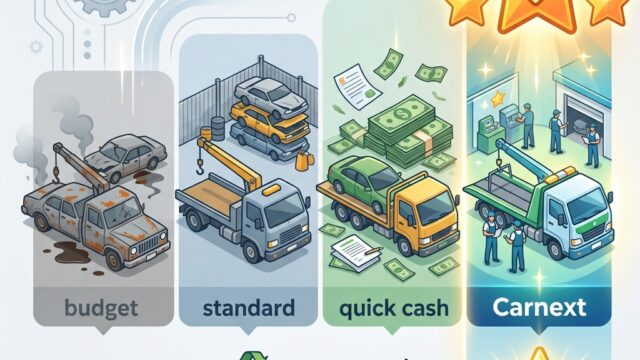 カーネクスト vs 廃車本舗 vs ハイシャルを徹底比較｜廃車買取で本当に得なのは？